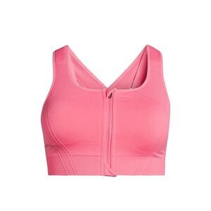 Avia Medium Support Zip-Front Seamless Sports Bra - Pink Size Small